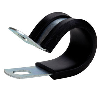 Roadpower Cable Clamp Zinc Plated 25mm EPDM Rubber 15mm Width Hole Size 6.4mm [Pkt of 10]