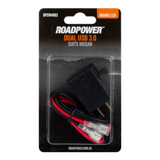 Switch Roadpower USB 3.0 Suits Nissan Includes Harness 30 X 23mm Orange LED