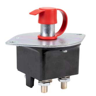 Battery Master Switch 12/24V 250A NO Contacts Double Pole Removable Key