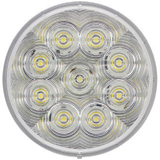 LED Reverse Lamp Round 9-32V White Lens Grommet Mount