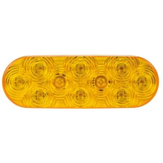 LED Indicator Lamp Oval 9-32V Grommet Mount Amber Lens