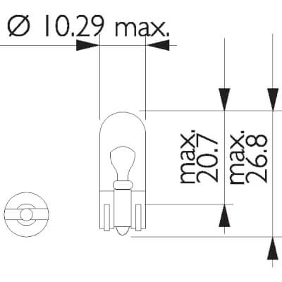 Philips Wedge Globe 12V 5W Amber W2.1x9.5D WY5W (Pack of 10)