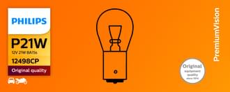 Philips Bayonet Globe 12V 21W BA15S Standard (Pack of 10)