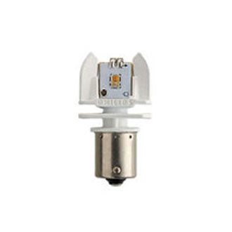 Philips LED Globe 12V PY21 Amber Indicator 260lm BAU15S Base With Canbus Adaptors Ceramic X-Treme Ultinon (Pair)