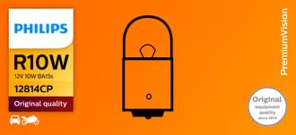 Philips Bayonet Globe 12V 10W BA15S R10W Standard (Pack of 10)