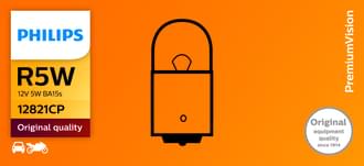 Philips Bayonet Globe 12V 5W BA15S R5W Standard (Pack of 10)