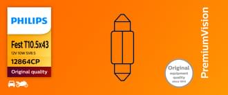 Philips Festoon Globe 12V 5W SV8.5 41 x 10.5mm Standard (Pack of 10)