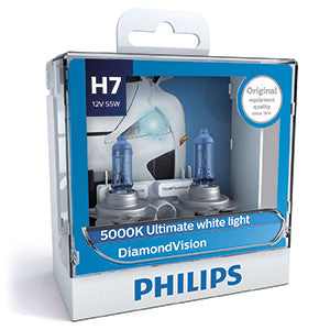 Philips Halogen Globe H7 12V 55W PX26D DiamondVision (Twin Pack)