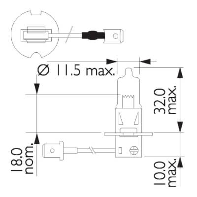 Philips Halogen Globe H3 24V 100W PK22S Rally Boxed (Single)