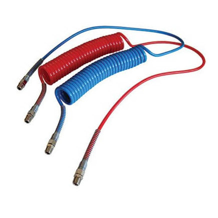Suzi Coil Air Coil Blue & Red Pair High Performance Polyurethane 4.6m Working Length Long Tail