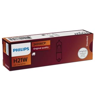 Philips Halogen Globe 24V 21W BAY9S H21W Standard (Pack of 10)