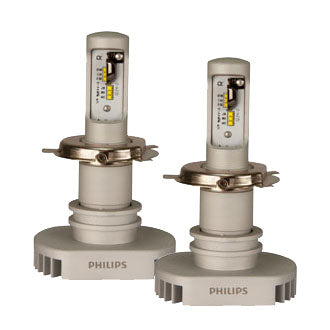 Philips LED Head Light Globe Heavy Duty 12/24V H4 High/Low 6000K +160% More Light Ultinon LED (Pair)