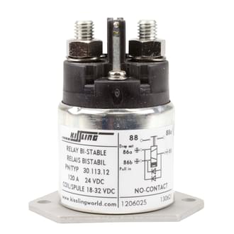 Solenoid Kissling 24V 120A Bi- Stable Side Mount With Diode Suppression