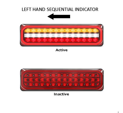 LED Autolamps Tail Lamp Assembly L/H Side