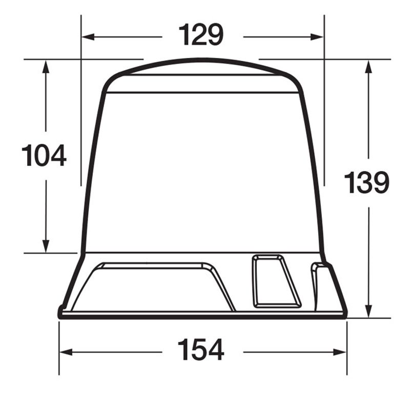 Narva 12/24V LED Beacon Flange (A) 85660A