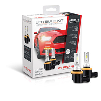 JW Speaker LED Headlight Kit H8/H9/H11/H16 12/24V 5700K Direct Fit (Pair)
