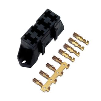 Fuse Box Wedge/Blade Fuse 4 CCT Stackable With Mounting Holes