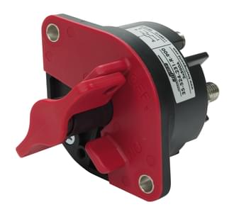 Battery Master Switch 12-32V 500A NO Contacts Double Pole with Lockable Red Handle