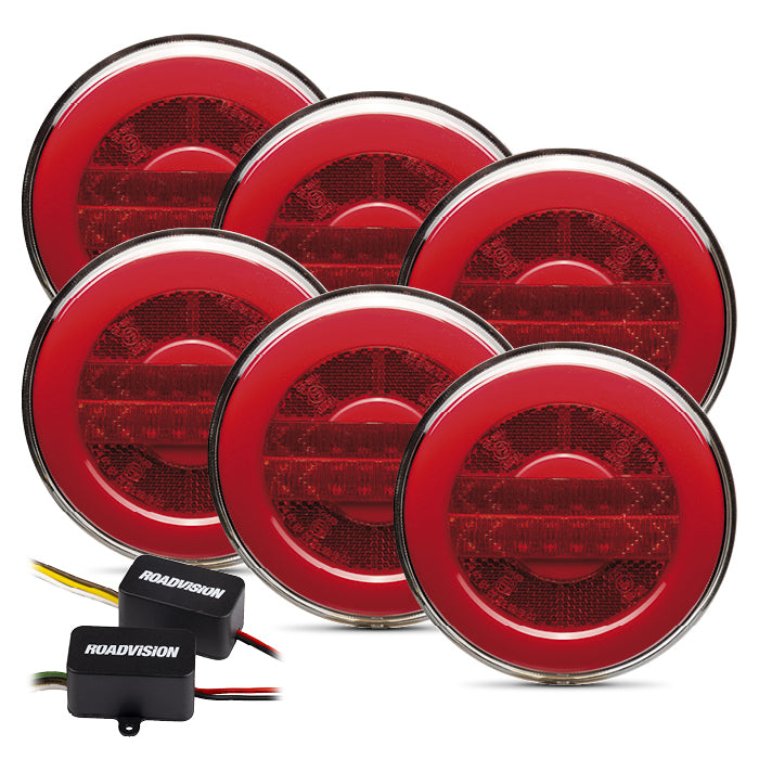 Roadvision Combination Lamp Bundle Pack 6 x BR122ARR + BONUS RVSIM SEQUENTIAL INDICATOR MODULE