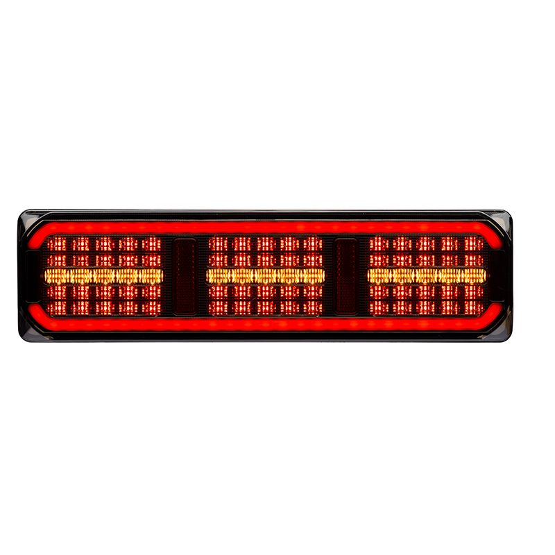 LED Rear Combination Lamp 10-30V Stop/Tail/Ind/Ref Glowtech Tail 390x105x39mm