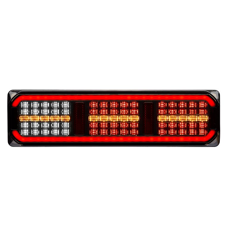 LED Rear Combination Lamp 10-30V Stop/Tail/Ind/Rev/Ref Glowtech Tail 390x105x39mm