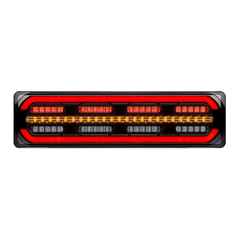 LED Rear Combination Lamp 10-30V Stop/Tail/Ind/Rev/Ref Glowtech Tail 390x105x39mm