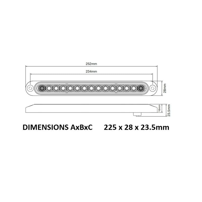 Roadvision LED Indicator Lamp BR70 Series Amber Sequential Indicator
