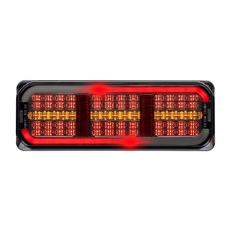 LED Rear Combination Lamp 10-30V Stop/Tail/Ind/Ref 285x105mm Dynamic Glow Tail