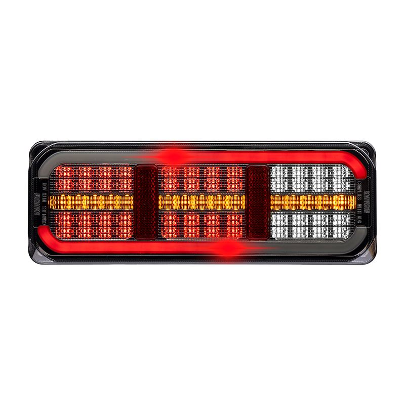 LED Rear Combination Lamp 10-30V Stop/Tail/Ind/Rev/Ref 285x105mm Dynamic Glow Tail