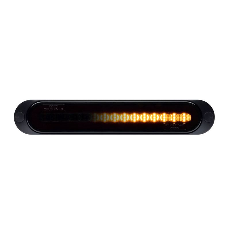 LED Rear Sequential Ind/Tail [Glowtech] 12V Blacked Out Lens
