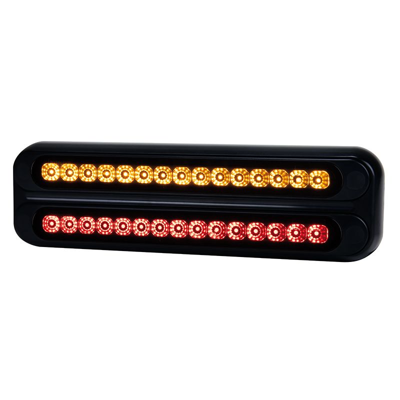 LED Rear Combination Lamp 10-30V Stop/Tail/Ind Blacked Out Lens 266x78mm