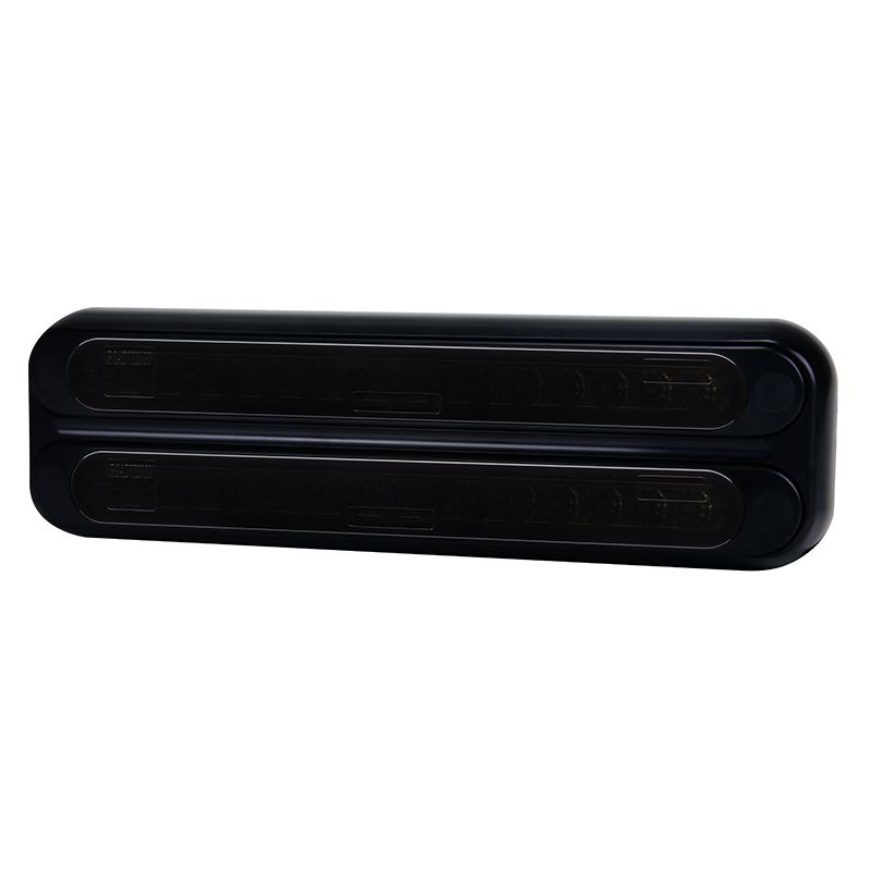LED Rear Combination Lamp 10-30V Stop/Tail/Ind Blacked Out Lens 266x78mm