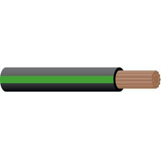 3mm Single Core Cable Black/Green Trace 30m