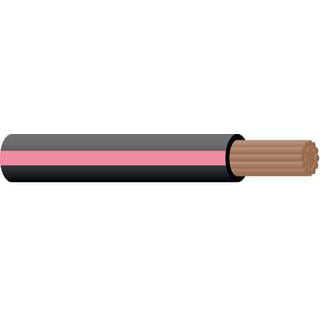 3mm Single Core Cable Black/Pink Trace 30m