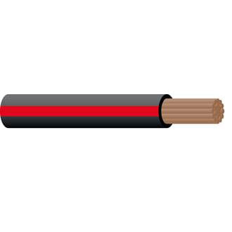 3mm Single Core Cable Black/Red Trace 30m