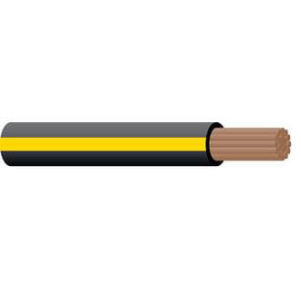 3mm Single Core Cable Black/Yellow Trace 30m