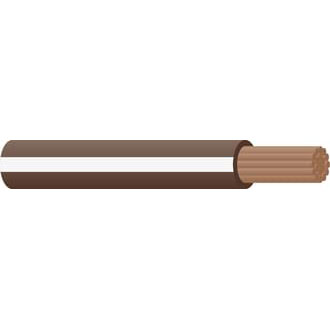 3mm Single Core Cable Brown/White Trace 100m
