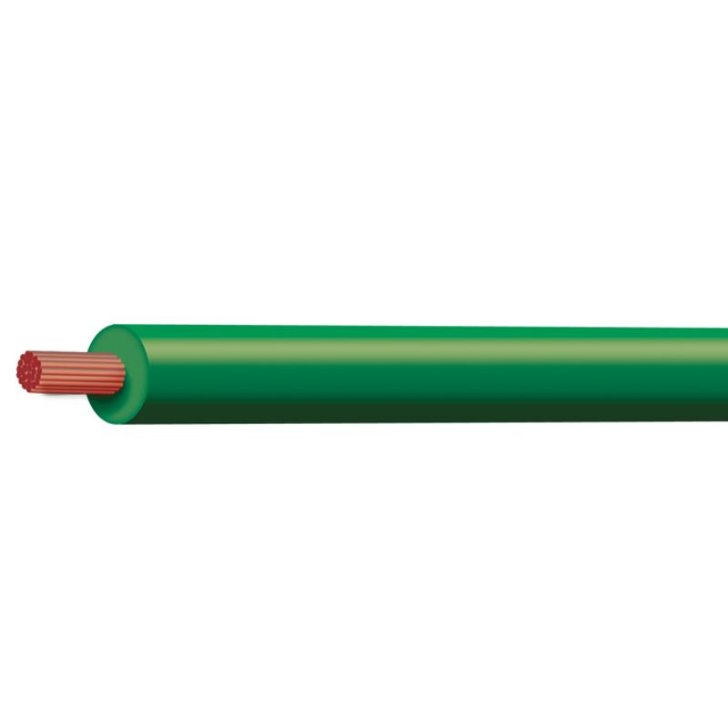 GREEN 3MM SINGLE CORE 500M 10 AMP RATING 90 DEG 14 STRANDS @ 0.32MM
