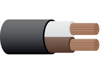 4mm Twin Sheath Cable Brown/White 100m