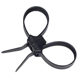 Nylon Cable Ties Black 489mm x 12.7mm Dual Clamp (Pkt of 50)