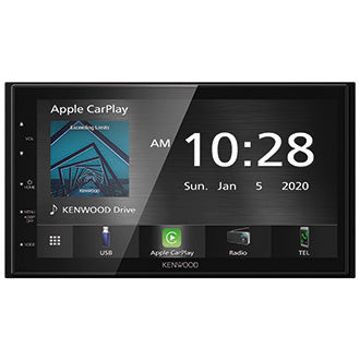 AV Receiver 6.8" AM/FM 12V Carplay BT/USB/AUX 2 Din 2 x RCA M/Colour Illumination