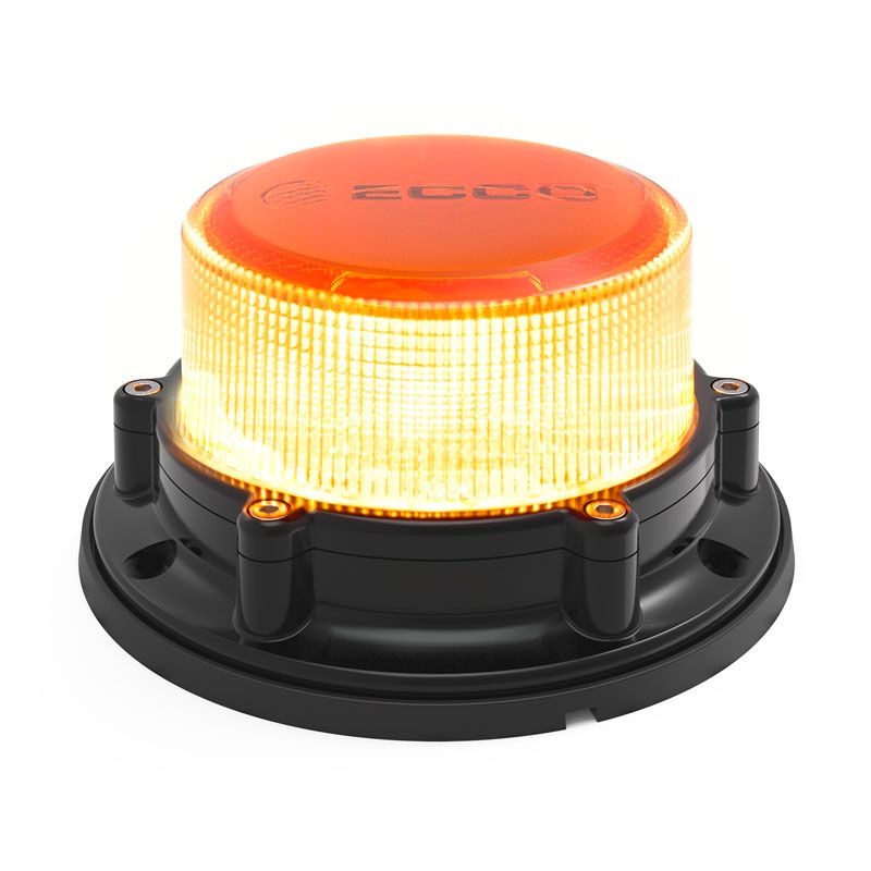 HEAVY DUTY LED AMBER BEACON 3 BOLT FIXED MOUNT 12/24V 20  FLASH PAT CLASS 1 IP69K