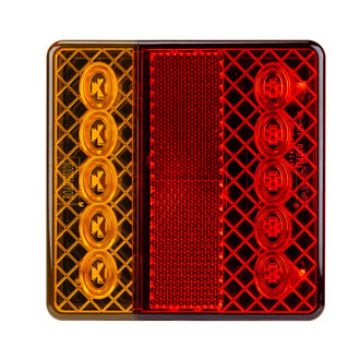 Roadvision 12V Stop/Tail/Ind/Ref Square 100x100mm Surface Mount