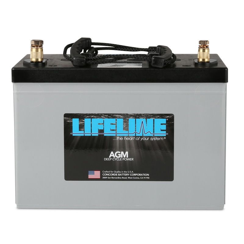 12V 575CCA 186RC GPL-27T LIFELINE DEEP CYCLE AGM GRP 27 M10/M8