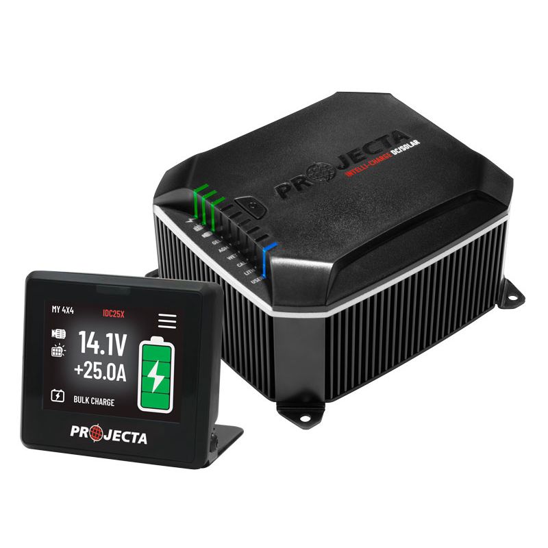 IDC50X & IQD2 12/24V 50A DC-DC Dual Charger With MPPT Solar & Intelli-IQ Smart Display