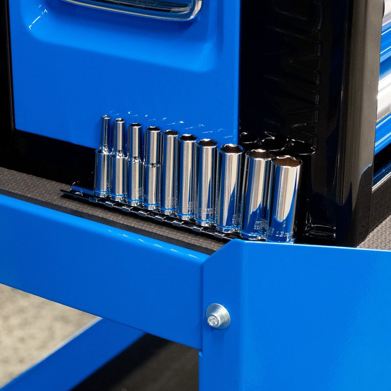 Deep Socket Rail 10 Piece 1/4" Drive (Mirror Polish) - Metric