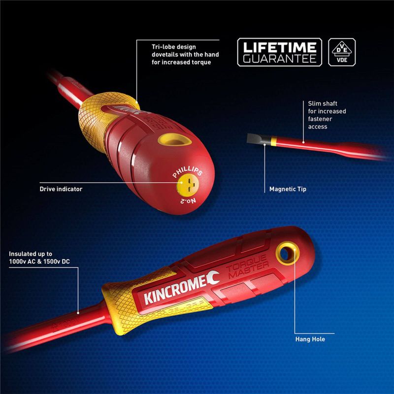 Kincrome TorqueMaster VDE Screwdrivers Set - 4 Piece