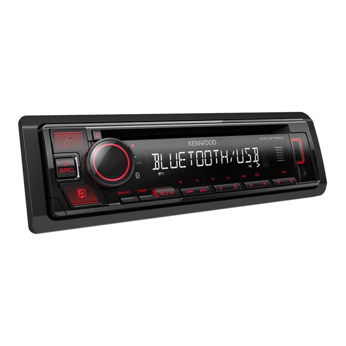 Audio Receiver AM/FM 12V CD/BT/USB/AUX 4 x 50W 1 Din 1 x RCA Red Illumination