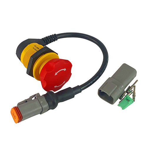 Emergency Stop Switch Push Button Latching Twist Release NO+NC Contacts 40mm IP6K9K