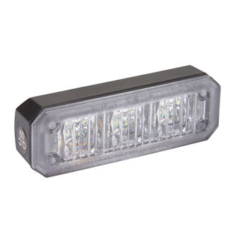 Roadvision LED Strobe Module White Hood Mount 11-30V 3 LED 3W 12 Function Black Bracket